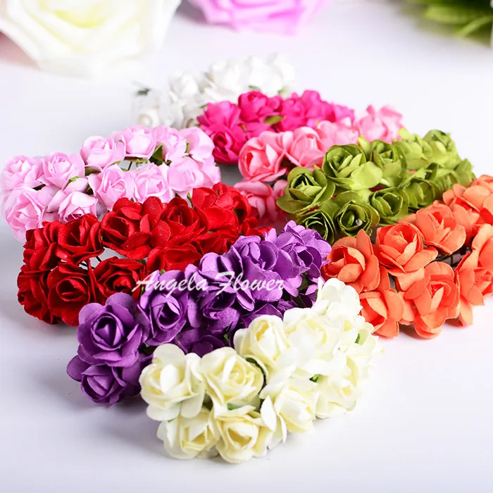 2020 Paper Flowers Wedding Decoration Mini Rose Flower Hand