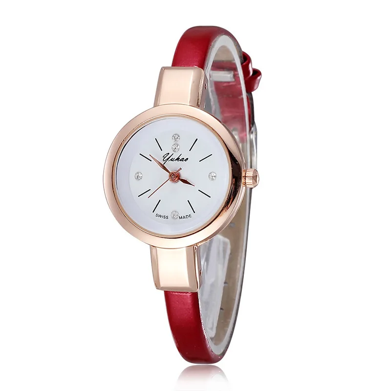 

Trend Women Watch Ultra Thin Band Wrist Watch Rhinestone Quartz Wristwatches Girl Clock erkek kol saati