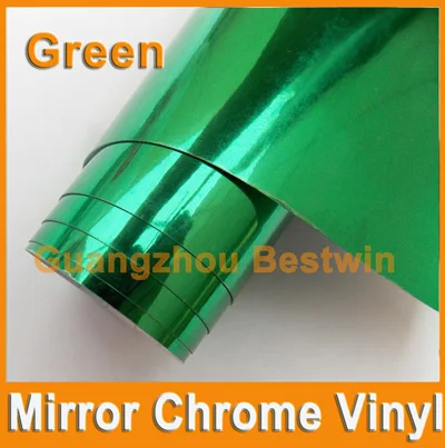 Хорошее качество автомобильная пленка виниловая Автомобильная наклейка/зеркальная хромированная виниловая пленка с воздушными пузырьками - Название цвета: Green