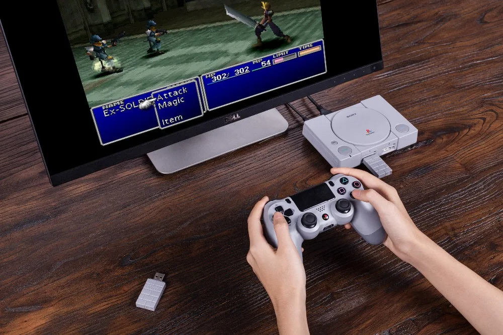 8bitdo USB Беспроводной Bluetooth адаптер приемник Игровые приставки классише Konsole PS1 мини PS4 контроллер