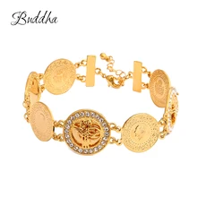 Модный исламский тотемный браслет для женщин, золотой цвет, ручная цепочка, браслет,, мусульманский арабский Ближний Восток, свадебные украшения