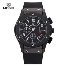 Relojes hombre 2017 новая мода военная стильный MEGIR бренд мужская армии календарь резина мужчины мужской часы спорт роскошные часы militar