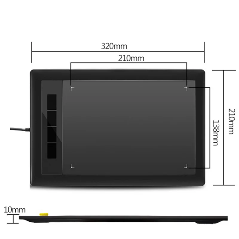 HU906 10*6 Inch Graphic Tablet 8192 Levels Digital Tablets Drawing Tablet No need charge Pen Tablet 6