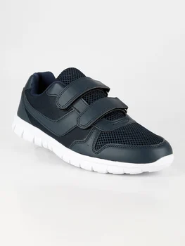 

Blue sport shoes with tear