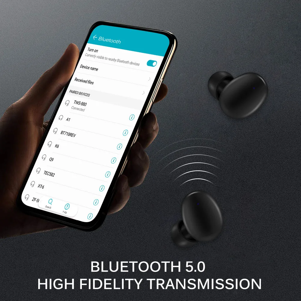 Миниатюрные беспроводные наушники IPX7 Bluetooth стереонаушники вкладыши портативные