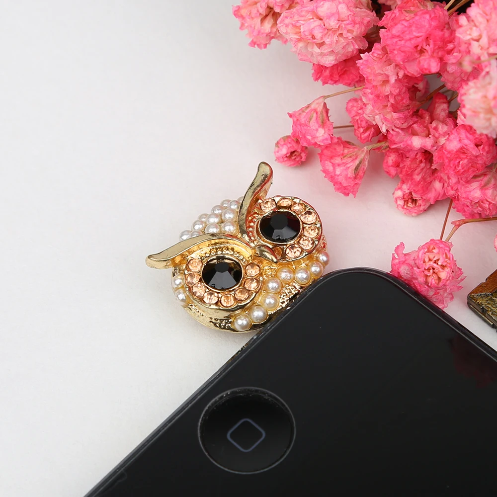 Owl 3.5mm Dust Plug Cap Cell for iPhone Samsung Earphone Jack Plug