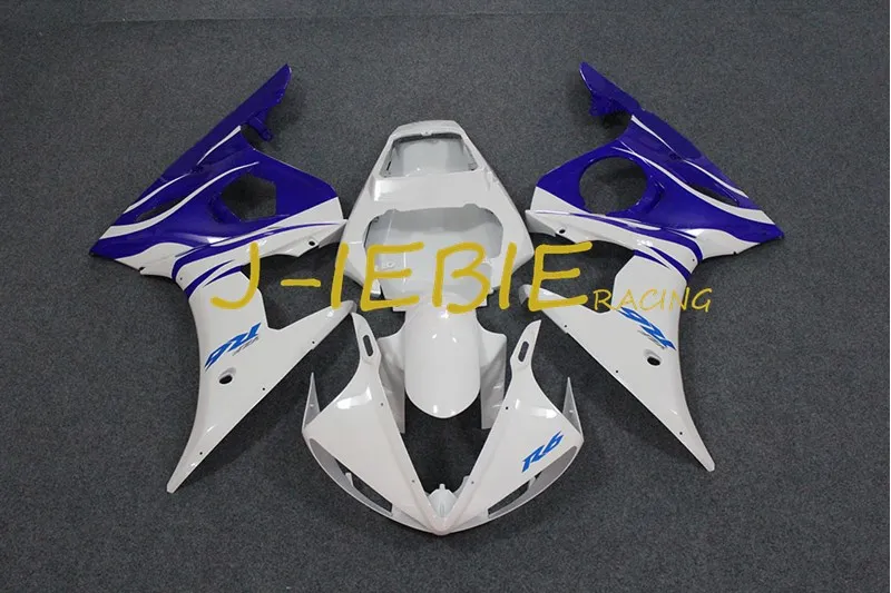

White blue Injection Fairing Body Work Frame Kit for Yamaha YZF R6 2005