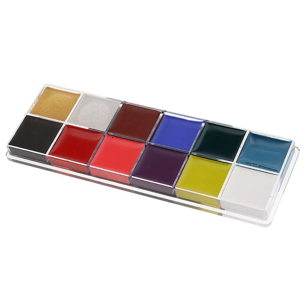 12 Color Face Art Body Painting Makeup Palette For Party Halloween