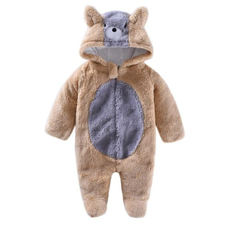 

Spring Autumn Newborn Warm Baby Rompers Baby Boy Clothes Jumpsuit Baby Girl Animal Rompers Pajamas Clothes Roupas de bebe