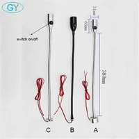 3W DC12V 24V LED CNC Machine Tool Light Flexible L40cm gooseneck led Workshop Working Lamp Silver Black magnetic industrial lamp - Image 2