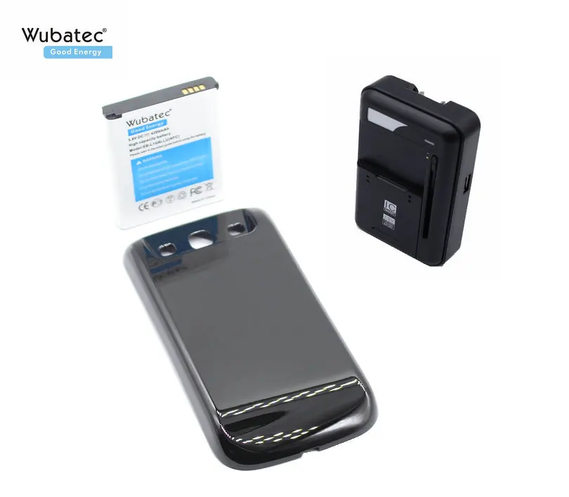 

Wubatec 1x 4200mAh S3 NFC Extended Battery + Charger For Samsung Galaxy S3 i9300 I9308 I9305 T999 L710 i747 i535 L300 S960L M440