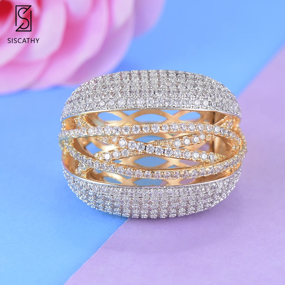 21*27 мм нежные Дубай кольца для женщин обручальное кольцо эффектное кубическое циркониевое кольцо вечерние кольца для женщин