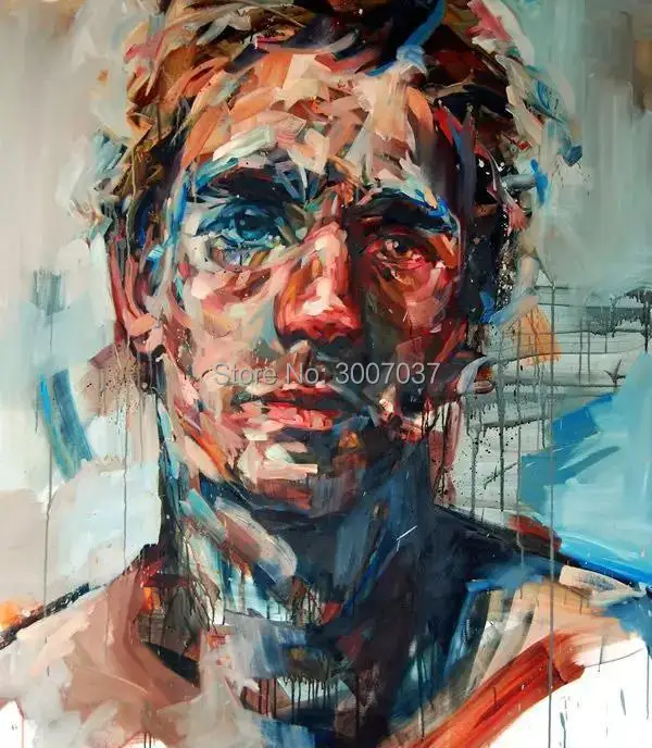 

10 Different Styles Abstract Knife Man Face 100% hand-painted New Popular Oil Painting On Canvas Andrew Salgado Reproduction Art