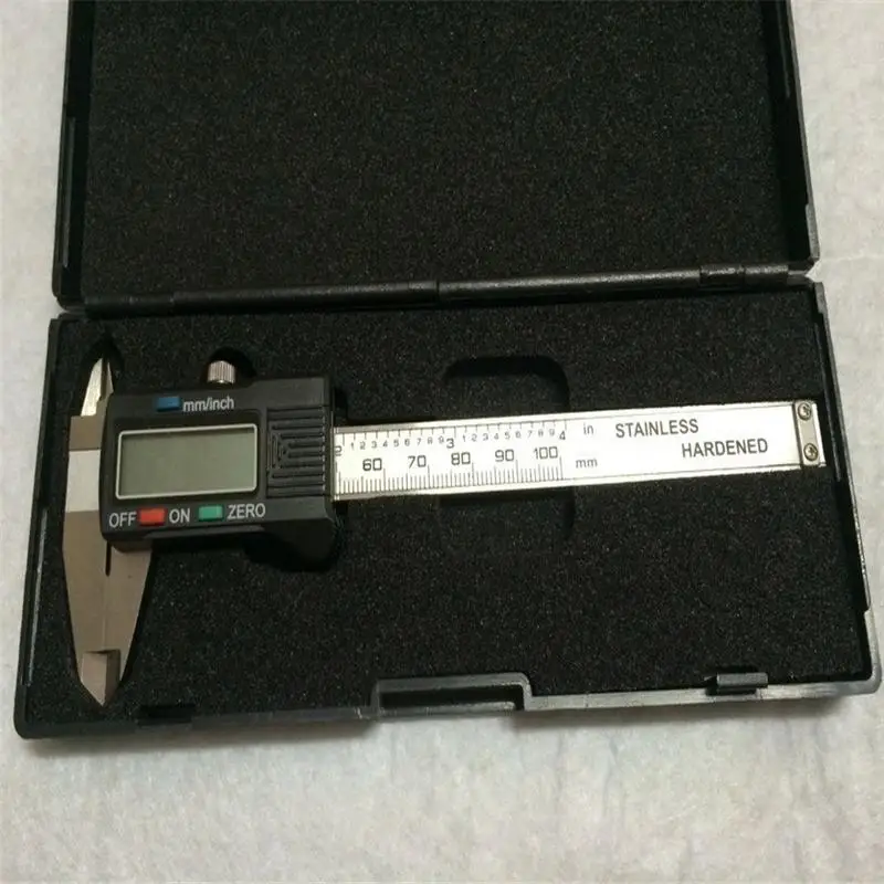 

New Arrival 100mm 4 inch LCD Digital Electronic Carbon Fiber Vernier Caliper Gauge Micrometer Measuring Tool