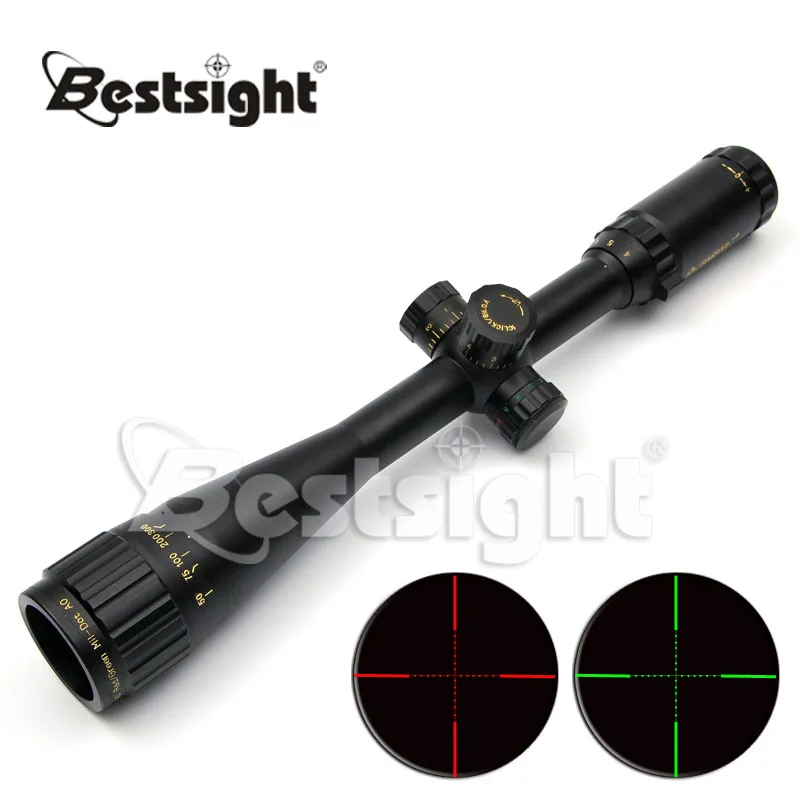 Фотография KANDAR 4-16X40 Golden Marking Optics Riflescope  Red And Green Dot Mi-Dot Reticle Optic Sight for Airsoft Sniper Rifle Caza 