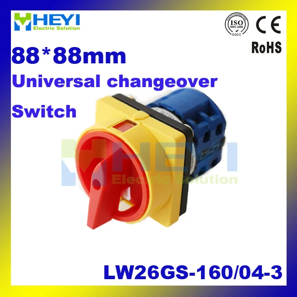 

160A 440V LW26GS-160 / 04-3 Rotary universal Changeover Control switch