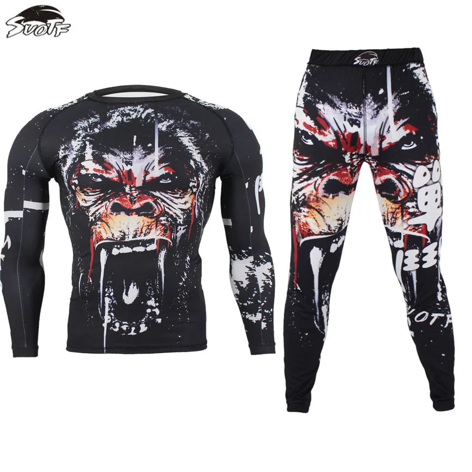 

KickBoxing Mma Shorts Mma Compression Pants Quick Dry Boxe Thai Short Muay Thai Crossfit Shorts Fight Long Sleeve Boxing Clothes