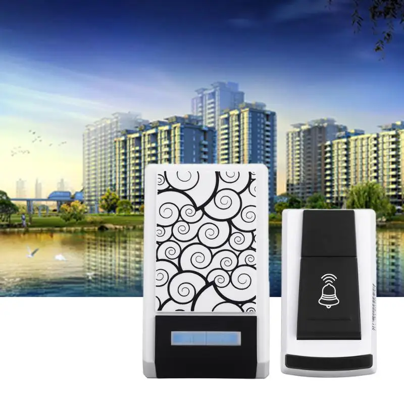 

36 Tunes Smart Wireless Remote Control Doorbell Home Receiver With LED Light Waterproof DC Door Bell 100m Range for Home Office