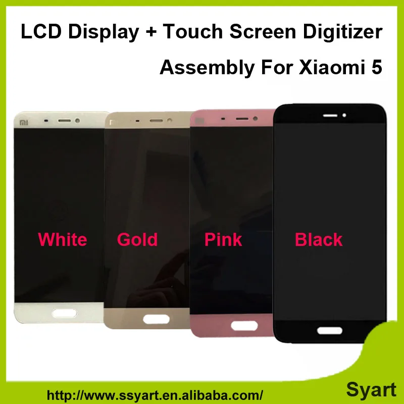 

10pcs/lot Best price Mix Color Lcd screen 5.15inch cellphone Mi5 LCD display Touch Panel Replacement 100% tested For Xiaomi 5
