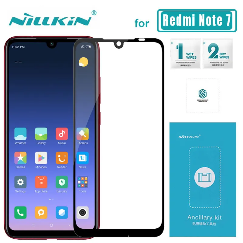 Закаленное стекло Nillkin CP + 2.5D для Xiaomi Redmi Note 7 защита экрана с полным покрытием
