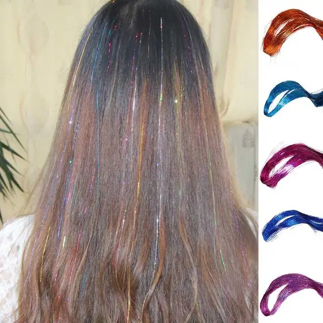 Sparkle Hair Tinsel Bling Hair Secoration For Synthetic Hair Extension