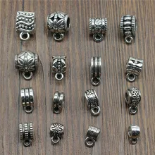 20 шт./лот Bails соединитель для бисера амулеты ювелирных изделий Diy Bails бусины амулеты разъем античный серебряный цвет