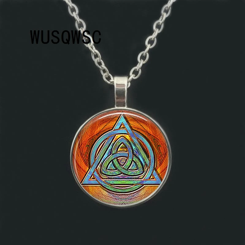 С надписью &quotLucky Charm&quot Винтаж Triquetra подвеска кельтская Цепочки и ожерелья для
