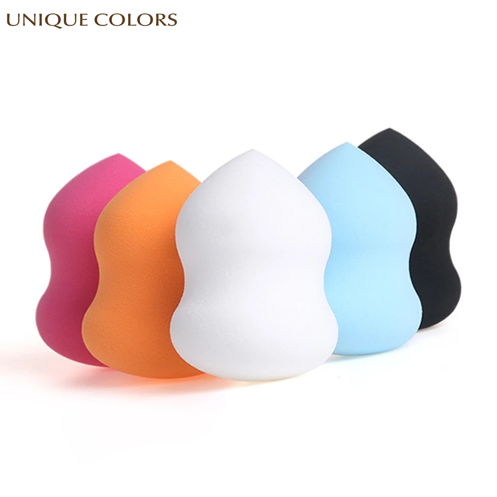 

UNIQUE COLORS Non-latex Cosmetic Foundation Puff Makeup Sponge Beauty Soft Gourd Shape Powder Facial Makeup Tool Wholesale