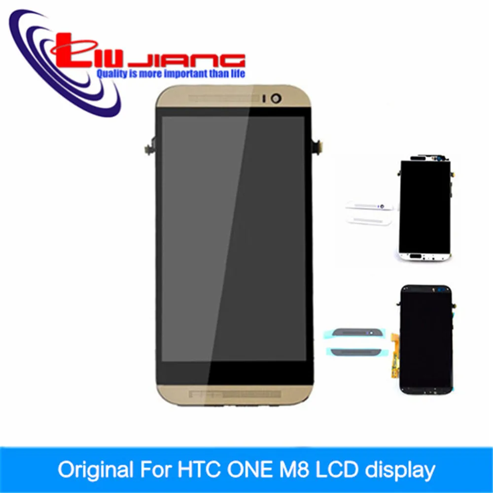 Original Quality LCD Replacement Assembly For HTC One M8 LCD Display With Touch Digitizer With Frame