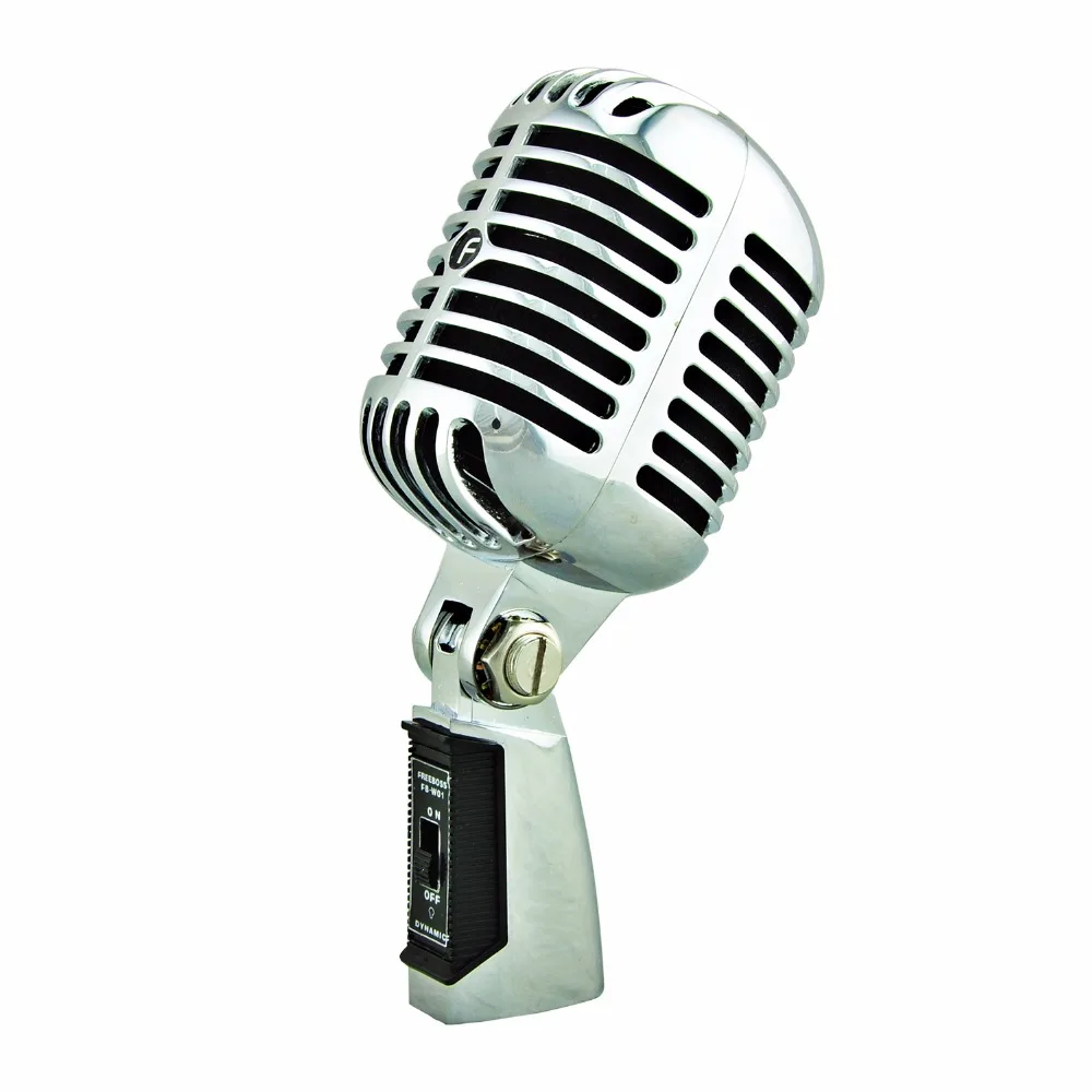 FREEBOSS FB-W01 Vintage Style Wired Dynamic Microphone Retro Professional Karaoke Studio Jazz Stage Vocal Mic image 2