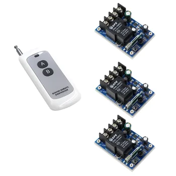 

New DC12V-48V 1CH Wireless Power Switch System Teleswitch 3 Receiver & 1Digital Remote Controller Learning Code Toggle Momentary