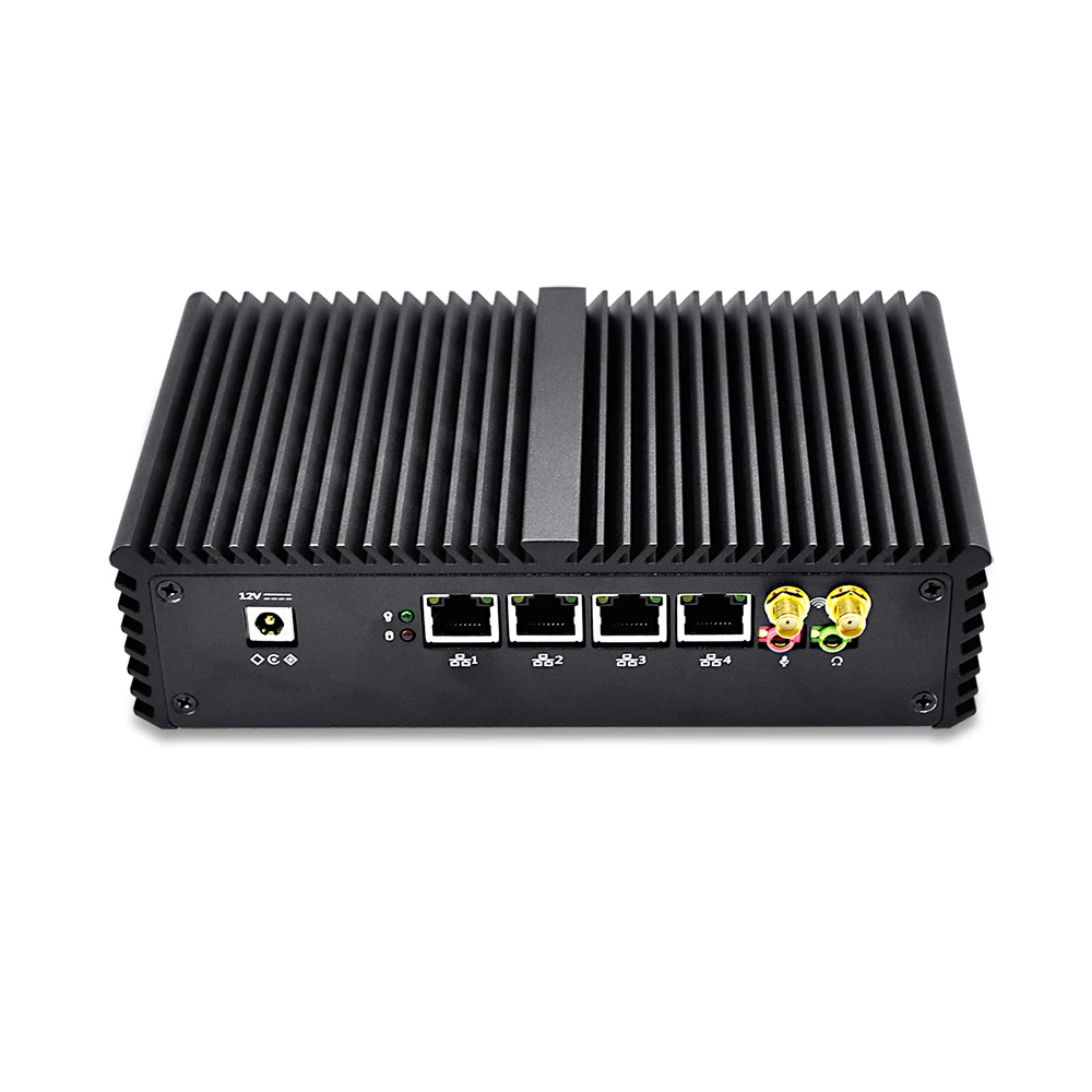 QOTOM мин ПК с 4 LAN Qotom-Q310G4 3215U двухъядерный микро Безвентиляторный Компьютер PC Поддержка MSATA SSD и HDD