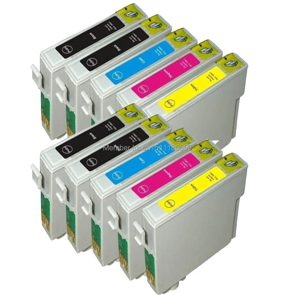 Картридж чернильный 10PK совместимый с T0711 711-714 для принтера Epson stylus D92 D120 DX4000 DX4050 DX4400