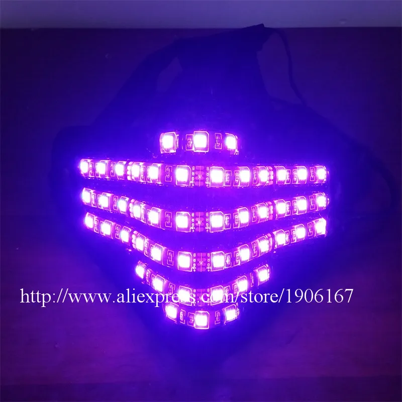 

LED Colorful Luminous Party Mask Led Flashing Glowing Light Up Hero Face Mask DJ Halloween Birthday Christmas Dancer Masks