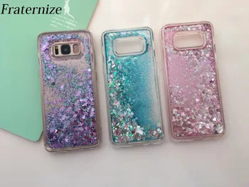 Dynamic Flowing Liquid Bling Star Quicksand Case For Samsung Galaxy S8 S8 plus Soft Silicone TPU Clear Back cover capa