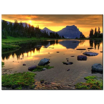 

mountain water forest sunset landscape Full Square/Round,Diamond Embroidery sale,5D DIY Diamond Painting Mosaic,almaznaya JS5068