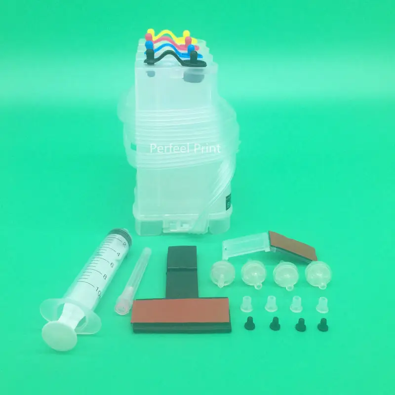 캐논 HP 엡손 브라더 잉크젯 프린터용 잉크 없는 범용 CISS 탱크, 4 색 DIY, 공통 액세서리 포함