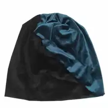 B178284 весна и лето сплошной мягкая шапочка бархатной шляпы эластичный спандекс Женщины hat