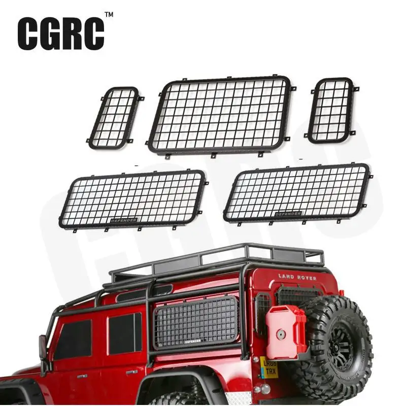 

5pcs 1/10 Simulation Stainless Steel Metal Side & Rear Window Protective Net For Traxxas Trx-4 Trx4 Rc Crawler Car