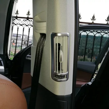 

MONTFORD For Audi Q7 2016 2017 2018 ABS MatteRear Set Side Door Air Conditioning AC Vent Outlet Molding Garnish Cover Trims 2Pcs