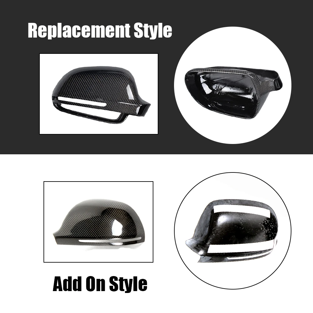 Чехол для зеркала заднего вида Audi A3 S3 8P A4 B8 S4 RS4 2008 2010 A5 S5 8T 2007 2009|carbon fiber|audi a3 covercover