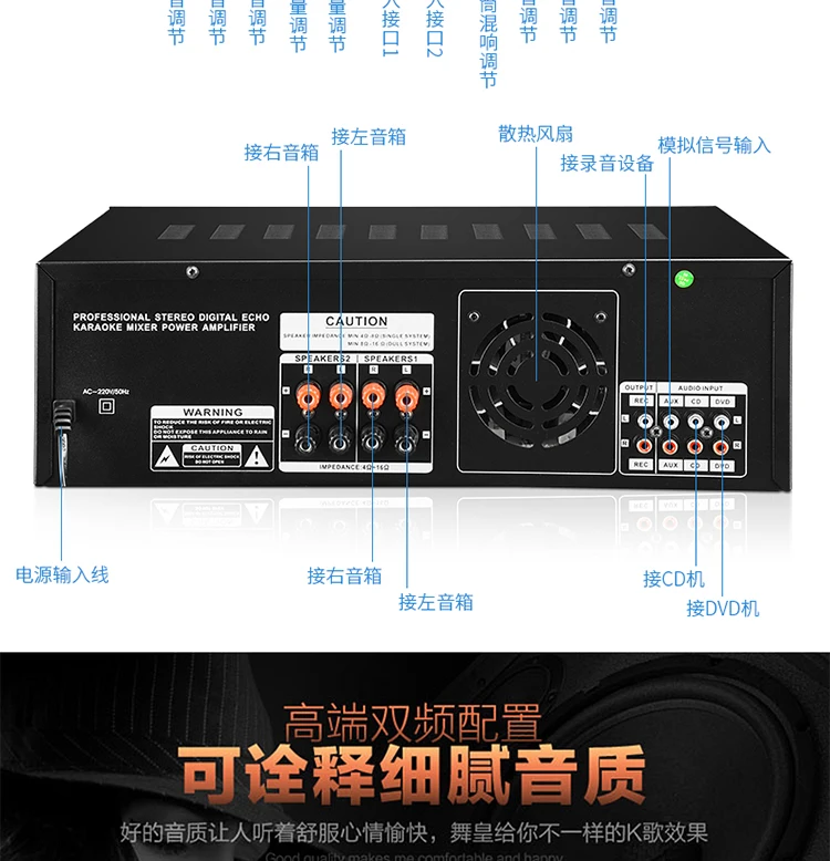 450 Вт+ 450 Вт DSP200 домашний ktv аудио гостиная караоке цифровой dsp Bluetooth усилитель мощности высокой мощности аудио усилитель