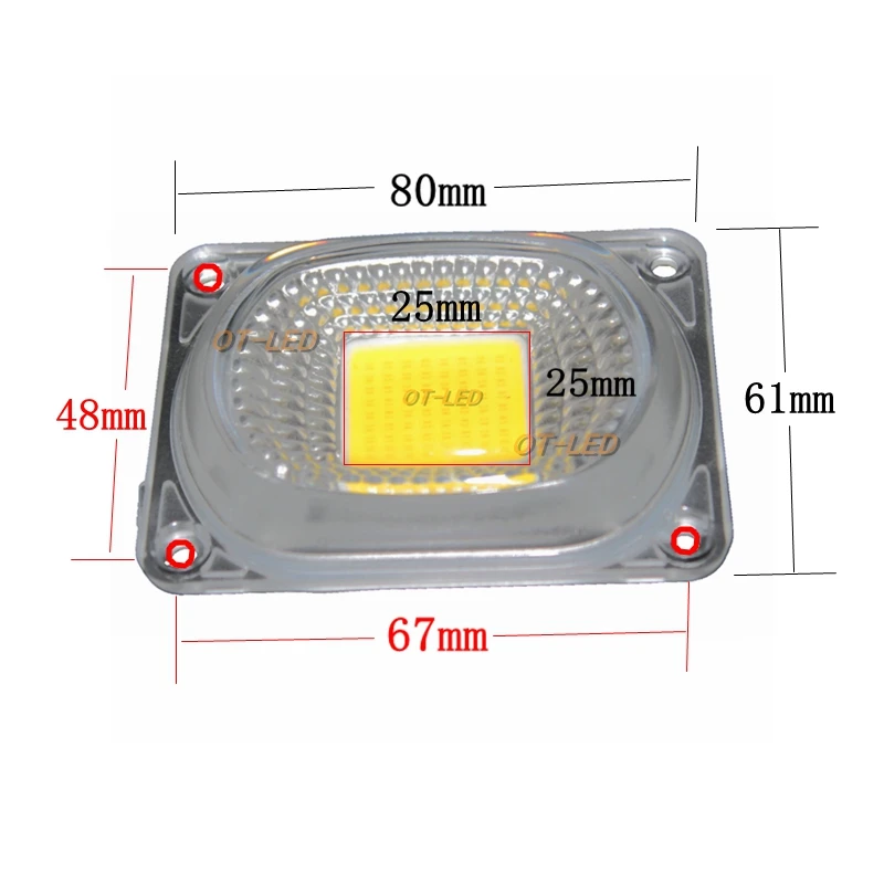 

2Sets LED Lens Reflector For LED COB Lamps Include: PC lens+Reflector+Silicone Ring Lamp Cover shades FloodLight DIY