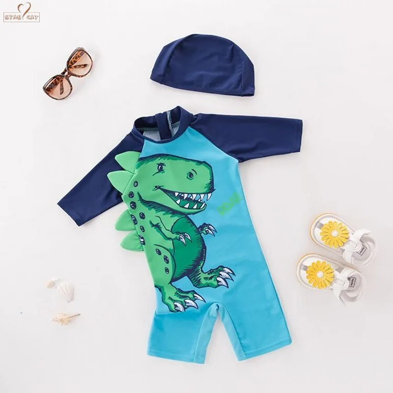 2 pçs conjunto surf wear dinossauro verde