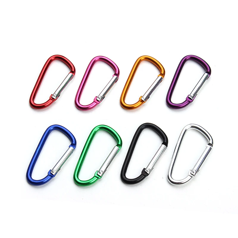 Injoyo 10pcs Ext/érieur Portable Alliage Daluminium Mousqueton Alpinisme Sac Mousqueton