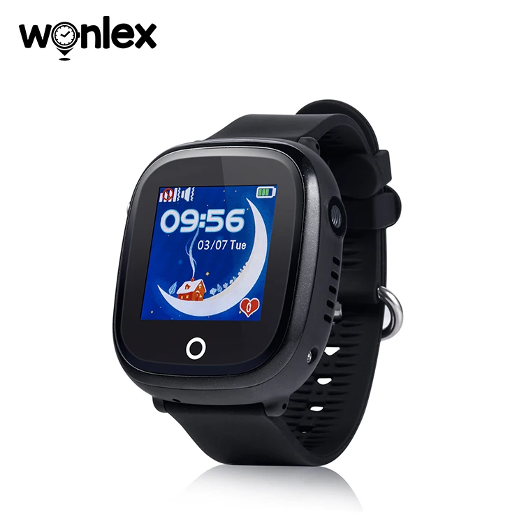 Wonlex GW400X-Wifi обновленная версия Смарт-мобильного телефона для детей мобильный телефон SOS анти-потеря gps позиционирование сенсорный экран управление приложением - Цвет: Black