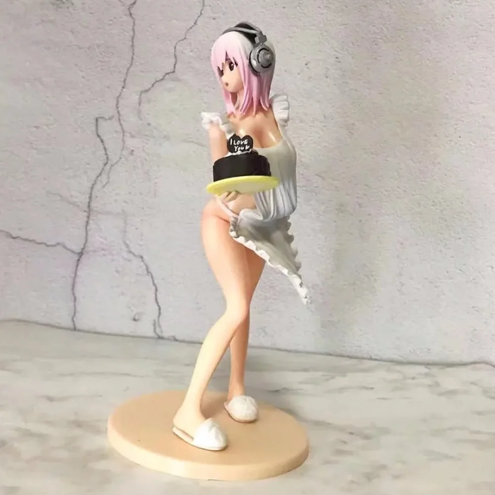 

21cm Anime Action Figure Super Sonico Cake Sonic Valentine Ver Model PVC Valentine's Day Gift
