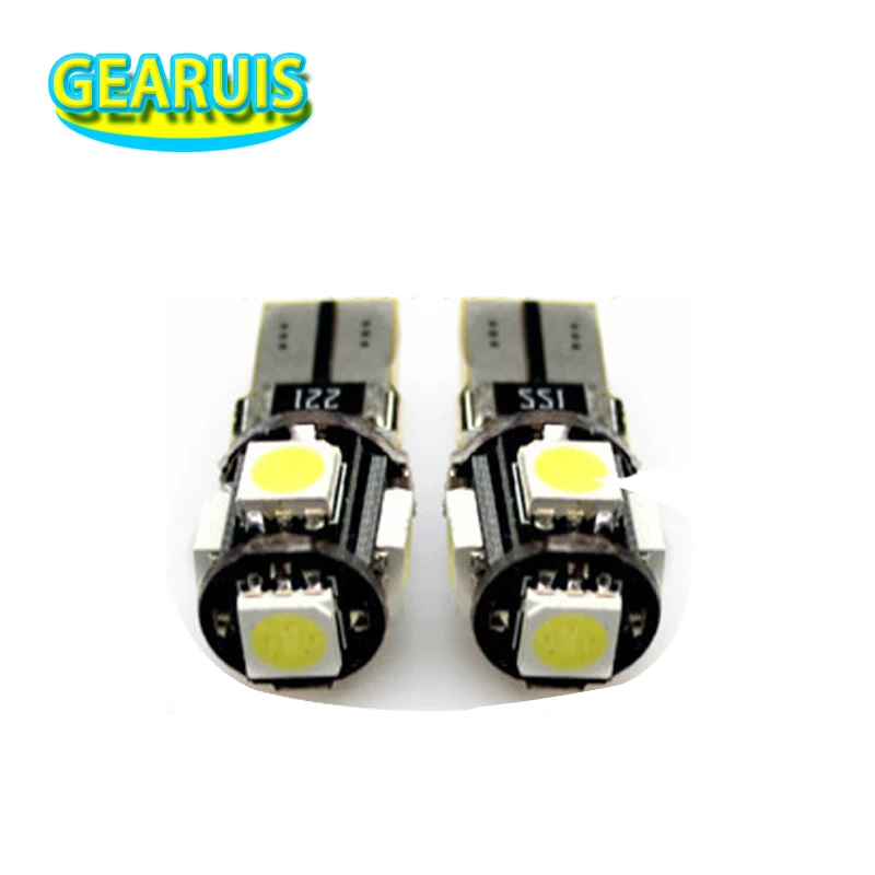 HK Post 100X T10 Canbus 5smd автомобильный светильник W5W 194 168 без ошибок 12 В клиновидная лампа