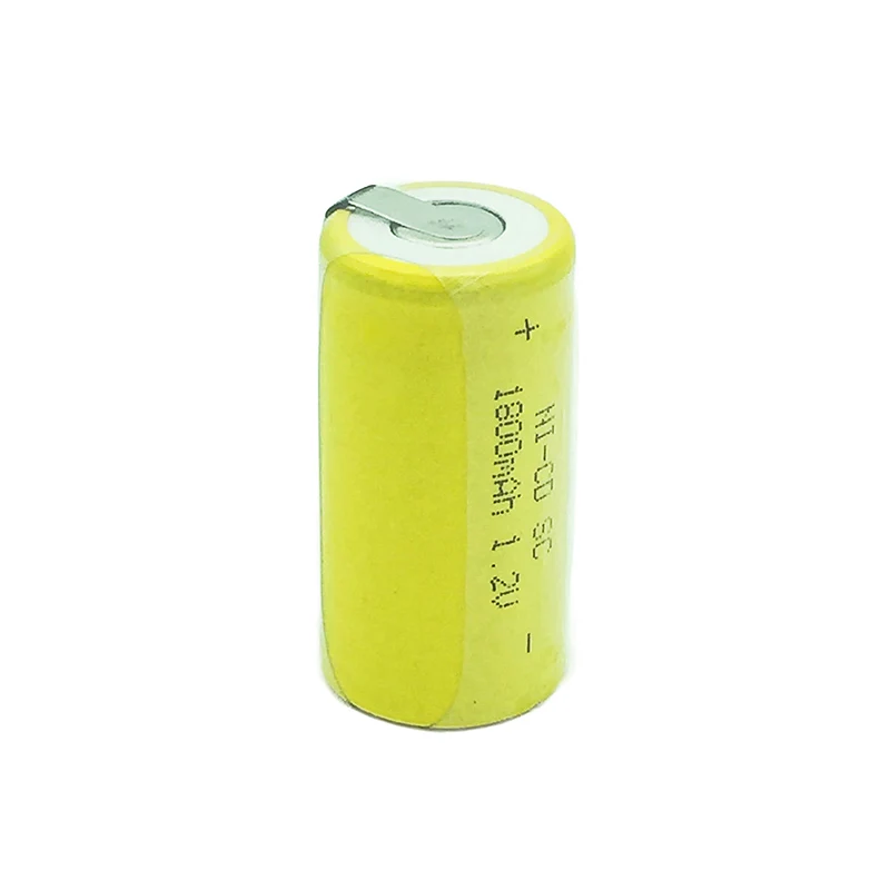 

New 10pcs sub c SC Ni-Cd battery 1800mah rechargeable batteries replacement 1.2v 22420 with tab an Extension Cord Processed