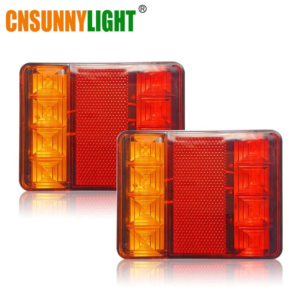CNSUNNYLIGHT Car Truck Rear Tail Light Warning Lights Rear Lamps Waterproof Tailight Rear Parts for Trailer Caravans DC 12V 24V (3)